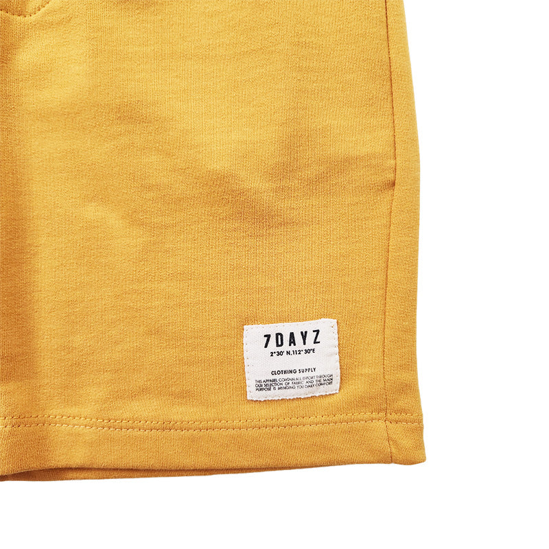 Boy Printed Sweat-Shorts - Golden - SB2211123C