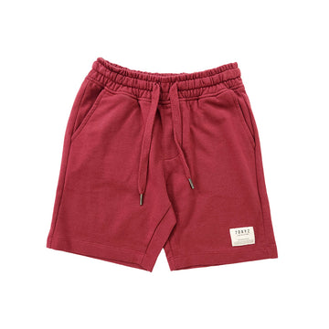 Boy Printed Sweat-Shorts - Maroon - SB2211123D