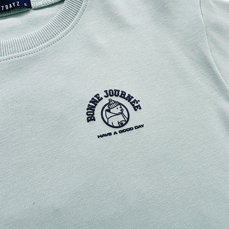 Boy Printed Oversized Tee - Sage - SB2211147A