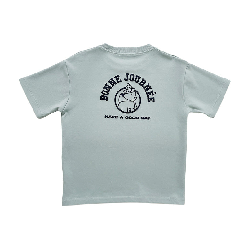 Boy Printed Oversized Tee - Sage - SB2211147A
