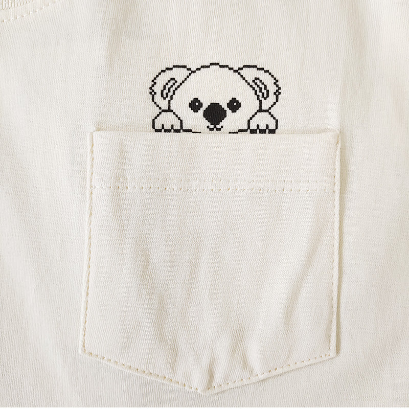 Boy Essential Oversized Pocket Tee - Ivory - SB2212118A