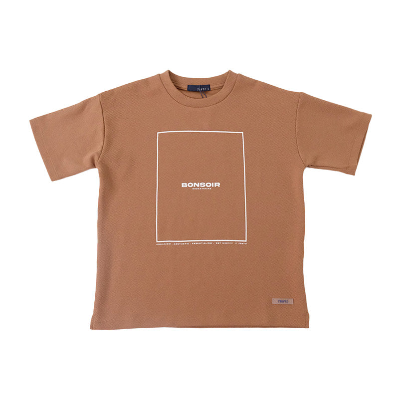 Boy Printed Pique Top
 - Latte - SB2212139B