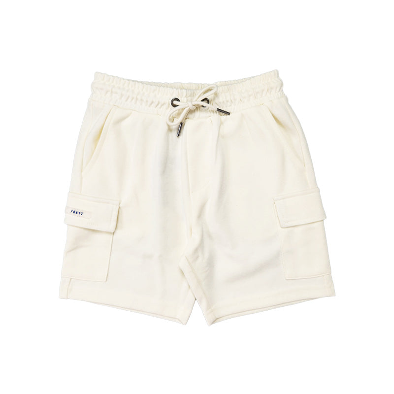 Boy Cargo Sweat-Shorts - Ivory - SB2212141A