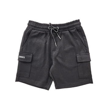 Boy Cargo Sweat-Shorts - Black - SB2212141C