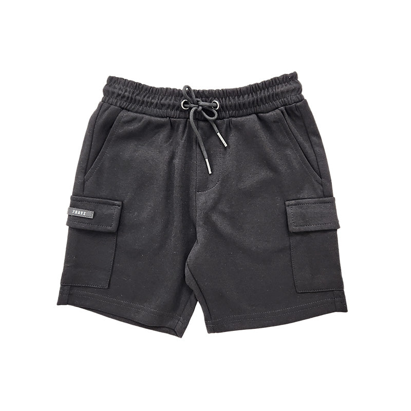 Boy Cargo Sweat-Shorts - Black - SB2212141C