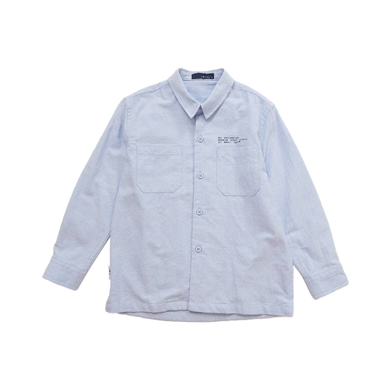 Boy Printed Shirt - Light Blue - SB2212146B