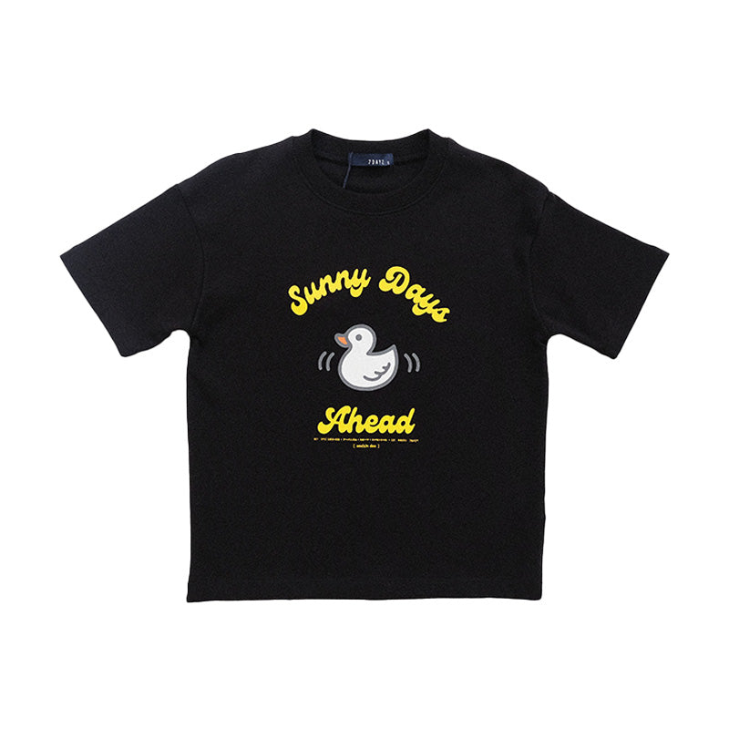 Boy Printed Oversized Tee - Black - SB2301149C