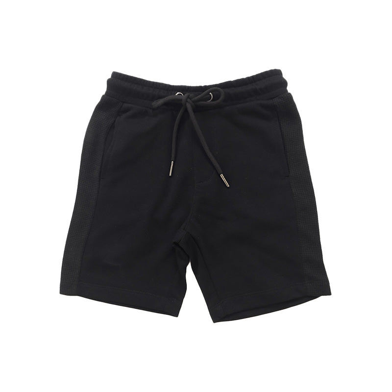 Boy Waffle Knit Shorts - Black - SB2301152B