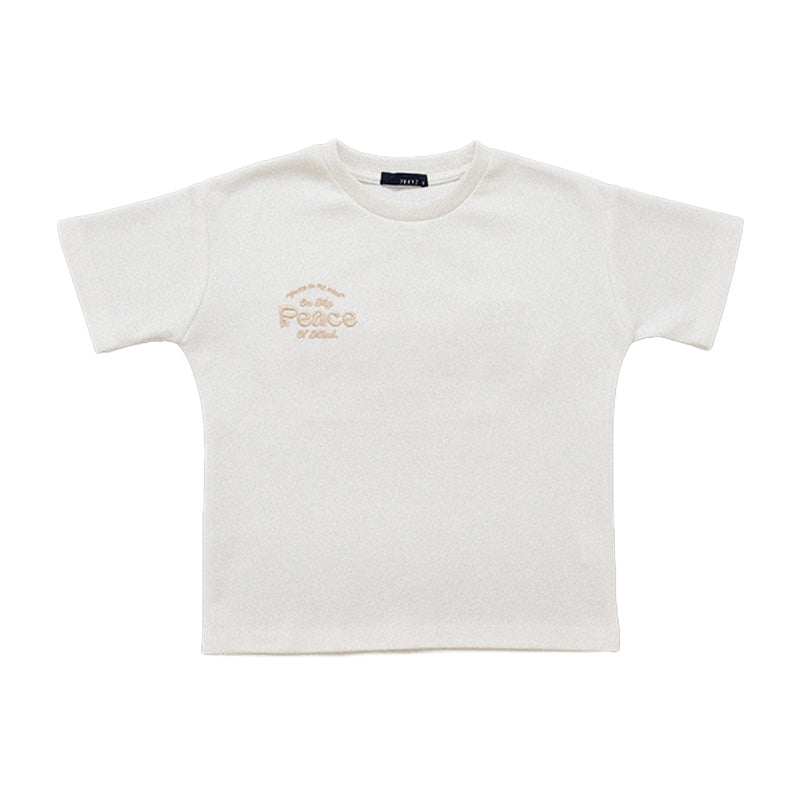 Boy Embroidery Oversized Top - Off White - SB2301158A