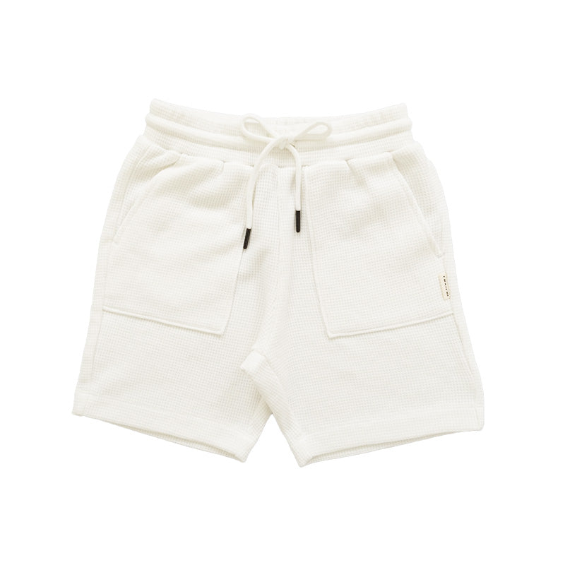 Boy Waffle Knit Shorts - Off White - SB2302164A