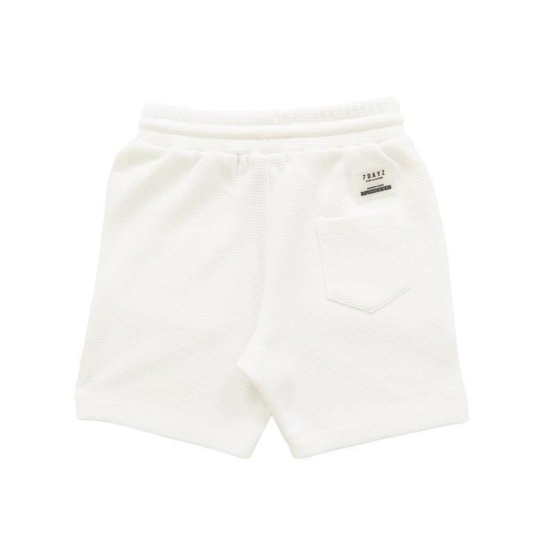 Boy Waffle Knit Shorts - Off White - SB2302164A