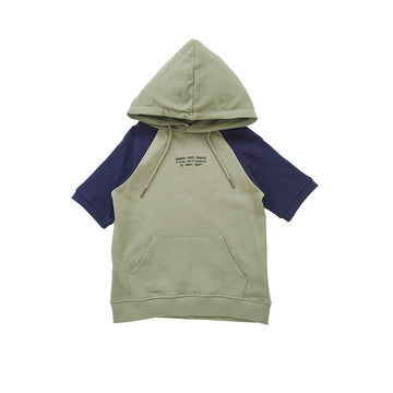 Boy Colour Block Hoodie - Dusty Green - SB2302165B