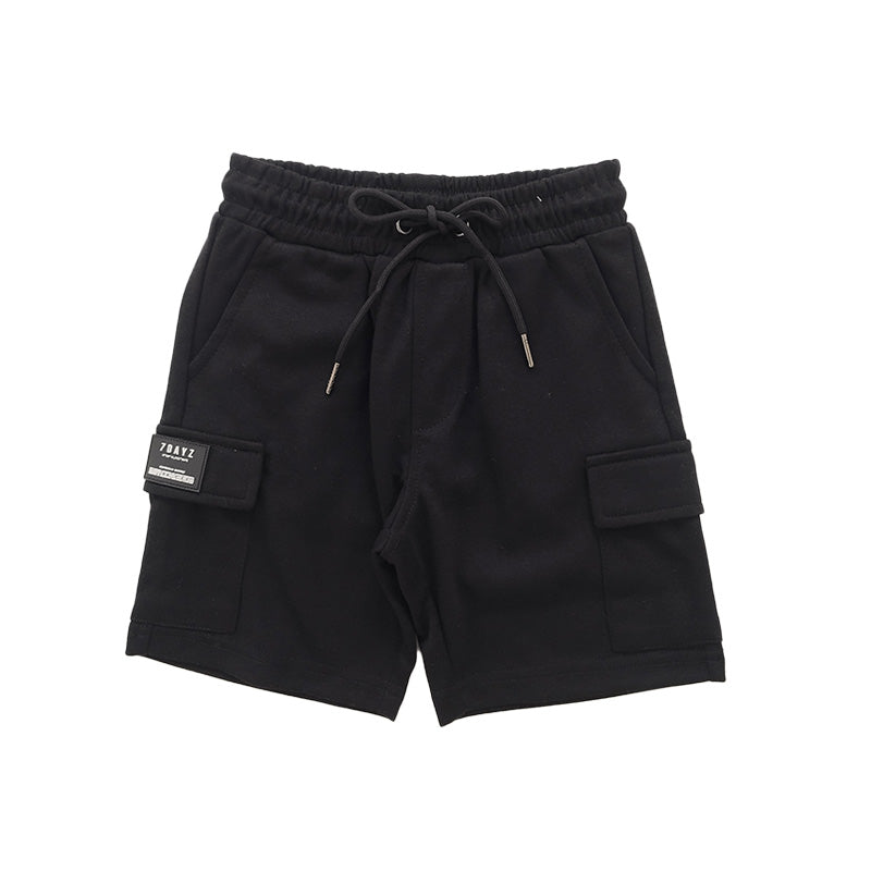 Boy Printed Sweat-Shorts - Black - SB2302166C