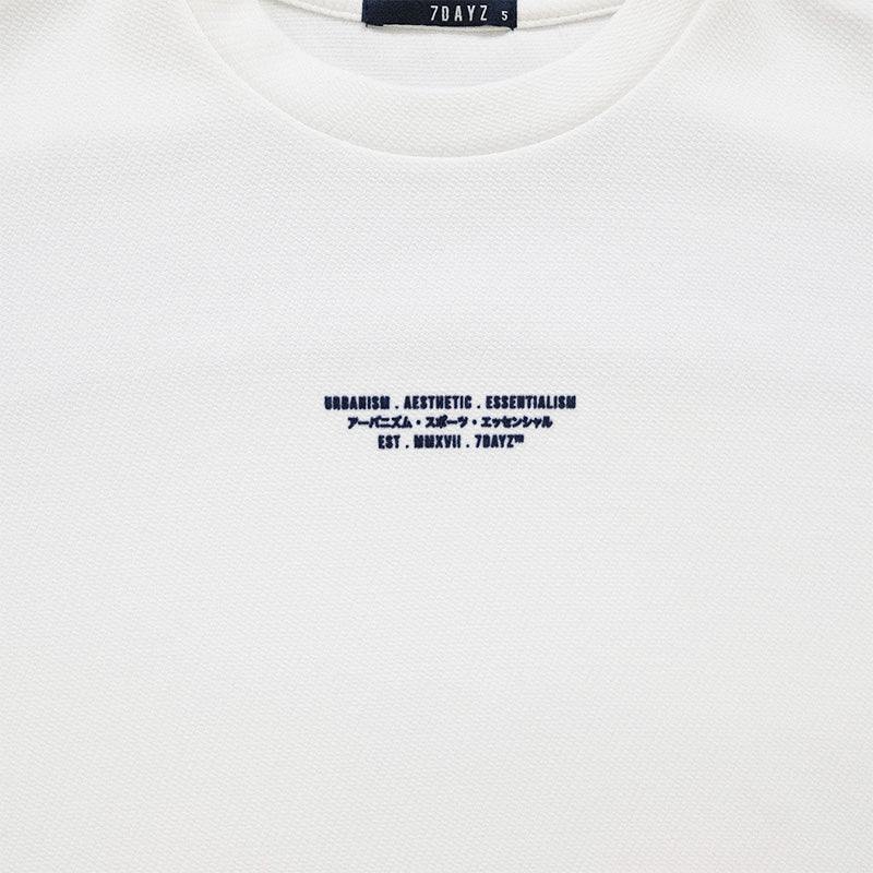 Boy Oversized Pique Top - Off White - SB2302168A