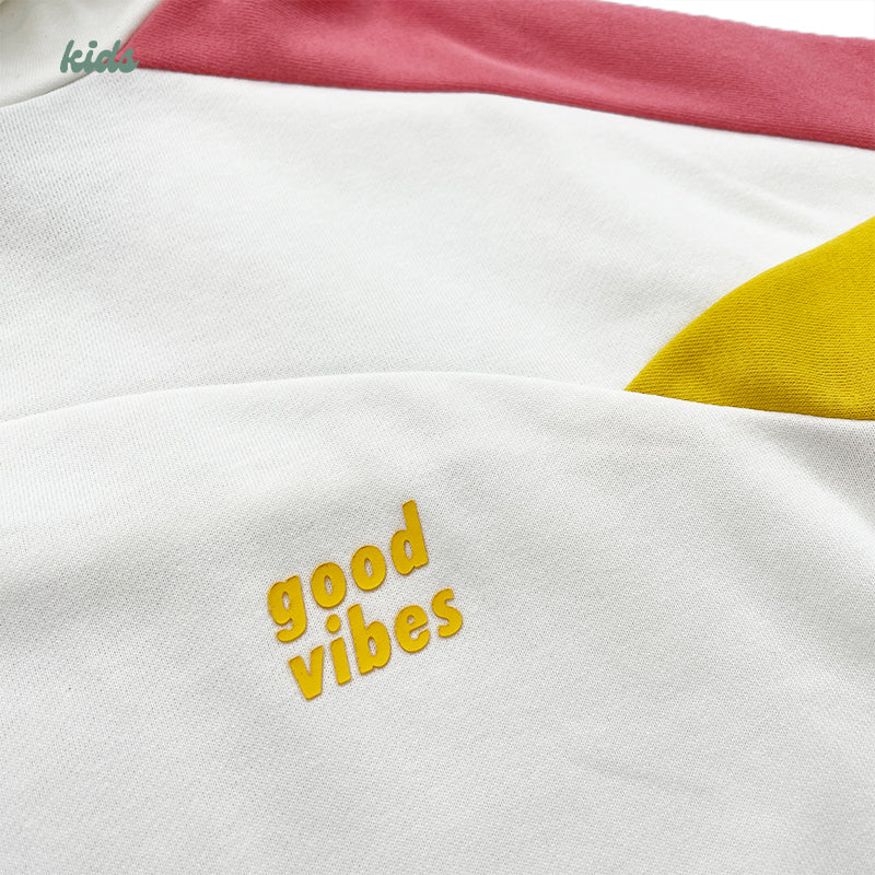 Girl Contrast Panelled Hoodie - Off White - SG2211130Z