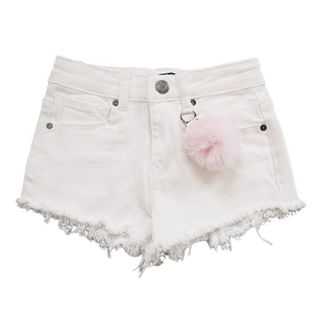 Girl Denim Shorts - White - SG2302042A