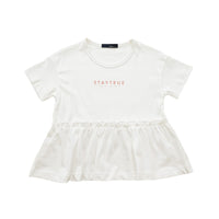 Girl Peplum Top - Off White - SG2208088A