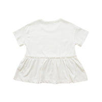Girl Peplum Top - Off White - SG2208088A