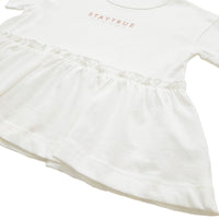 Girl Peplum Top - Off White - SG2208088A