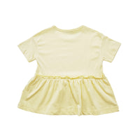 Girl Peplum Top - Custard - SG2208088B