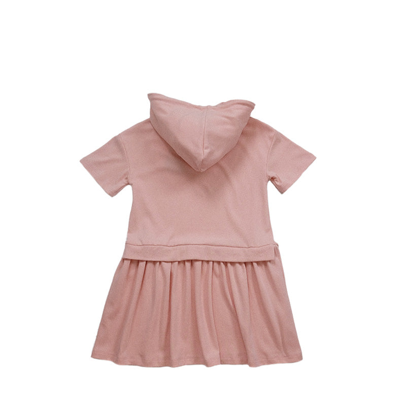 Girl Hooded Dress - Pink - SG2210115A