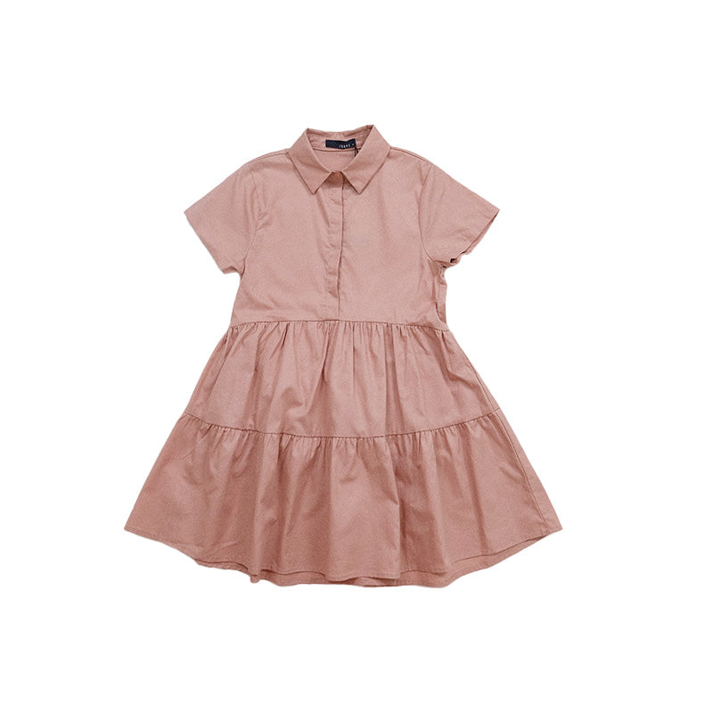 Girl Tiered Dress - Pink - SG2210117A