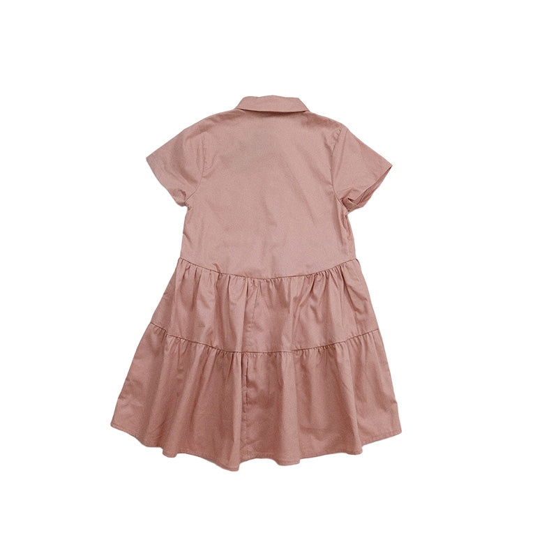Girl Tiered Dress - Pink - SG2210117A