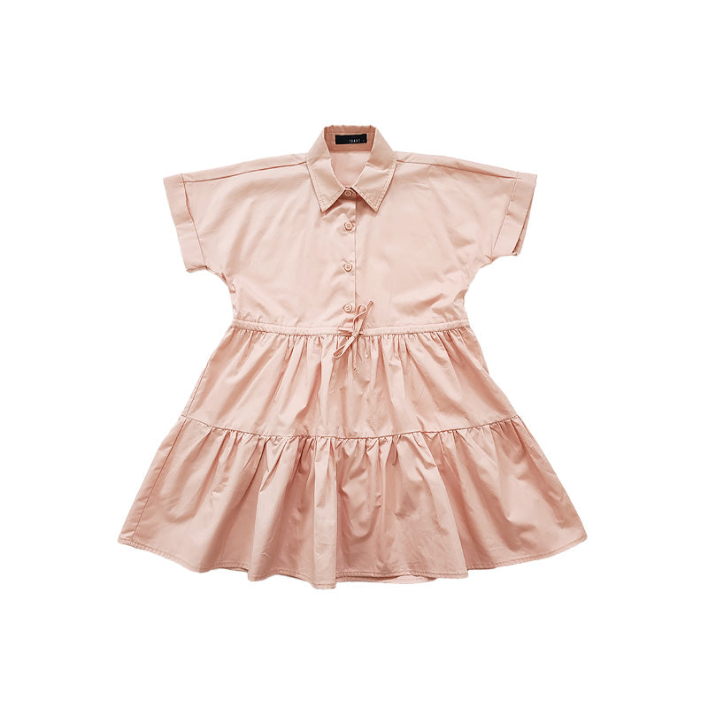 Girl Tiered Dress - Pink - SG2210123A