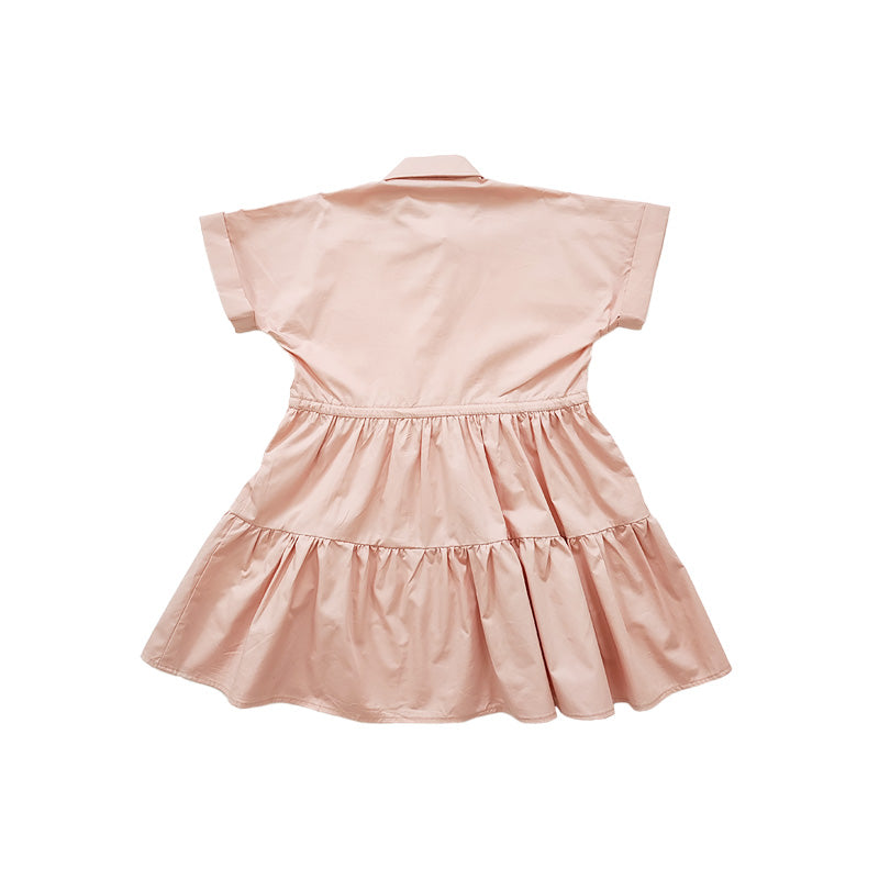 Girl Tiered Dress - Pink - SG2210123A