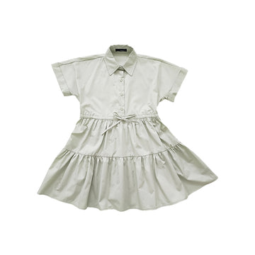 Girl Tiered Dress - Light Green - SG2210123B