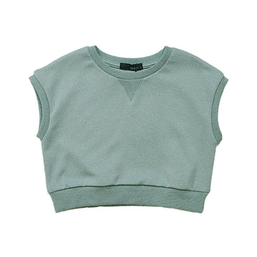 Girl Cropped Top - Sage - SG2211126B