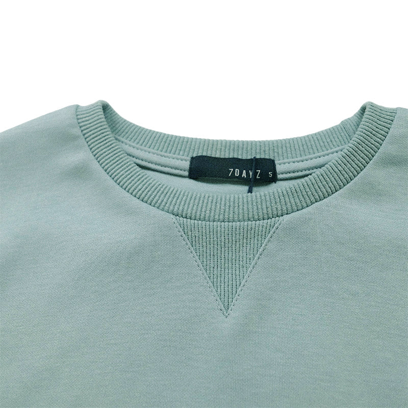 Girl Cropped Top - Sage - SG2211126B