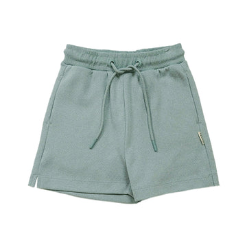 Girl Elastic Waist Sweatshorts - Sage - SG2211127B