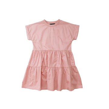 Girl Tiered Dress - Pink - SG2211129B