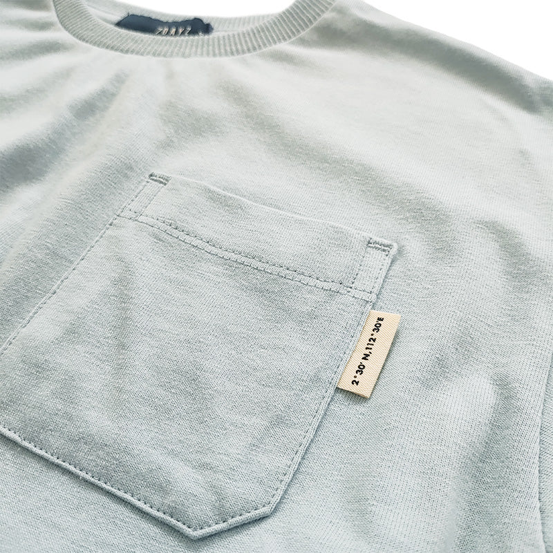 Girl Cropped Top - Pale Blue - SG2212131B