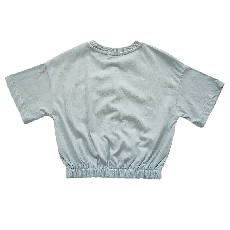 Girl Cropped Top - Pale Blue - SG2212131B