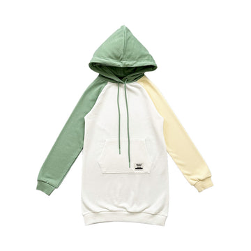 Girl Colour Block Hoodie Dress
 - Off White - SG2211131Z