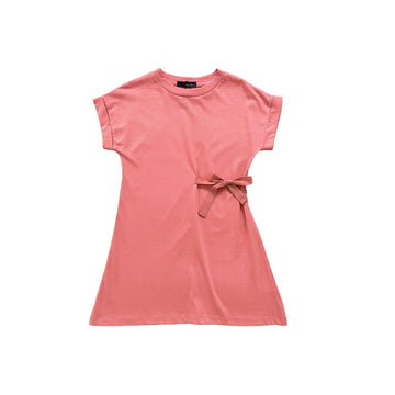 Girl Ribbon Dress - Dark Pink - SG2301006A