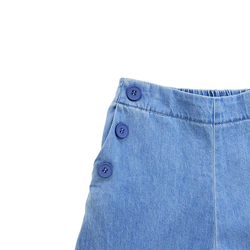 Girl Button Detailed Jeans - Light Blue - SG2302028Z