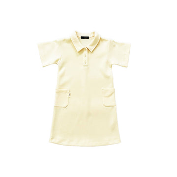 Girl Polo Dress - Beige - SG2302029A