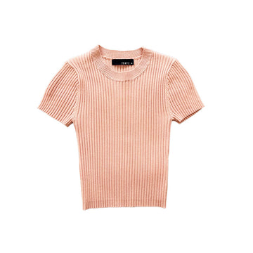 Girl Yarn Knit Top - Soft Pink - SG2302043A