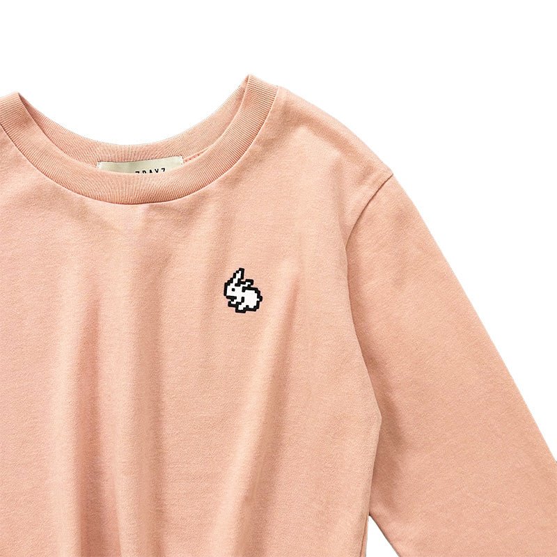 Girl Knot Long Sleeve Top - Soft Pink - SG2303031A