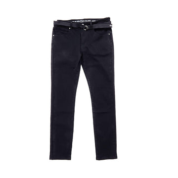 Men Skinny Long Jeans With Belt - Black - SM2211149C