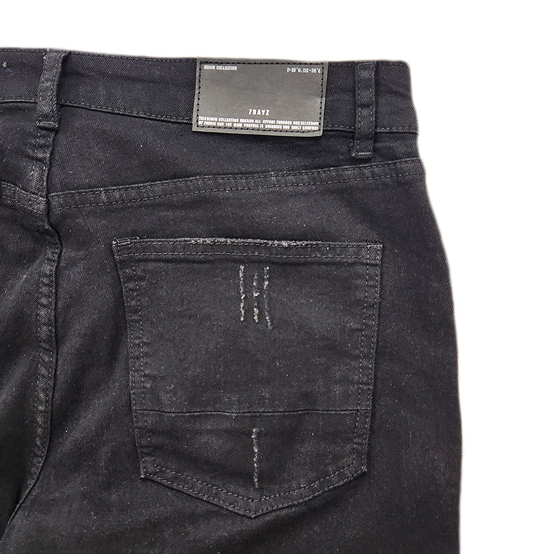 Men Skinny Long Jeans With Belt - Black - SM2211171B