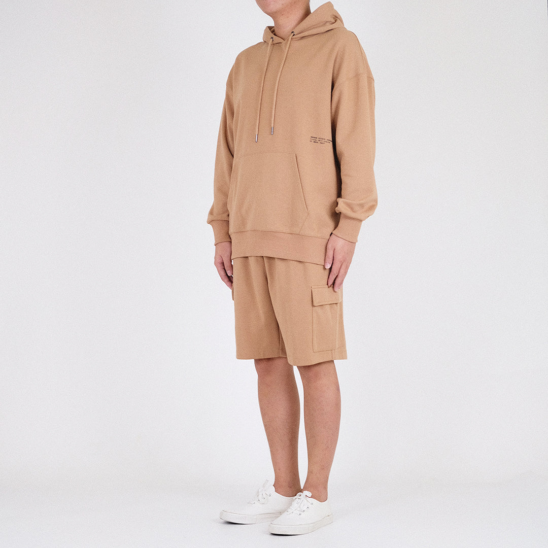 Men Cargo Sweat-Shorts - Latte - SM2212155B