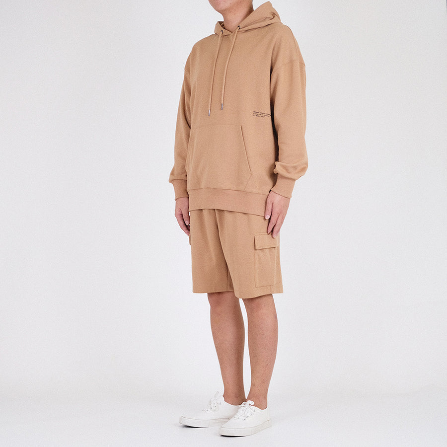 Men Cargo Sweat-Shorts - Latte - SM2212155B
