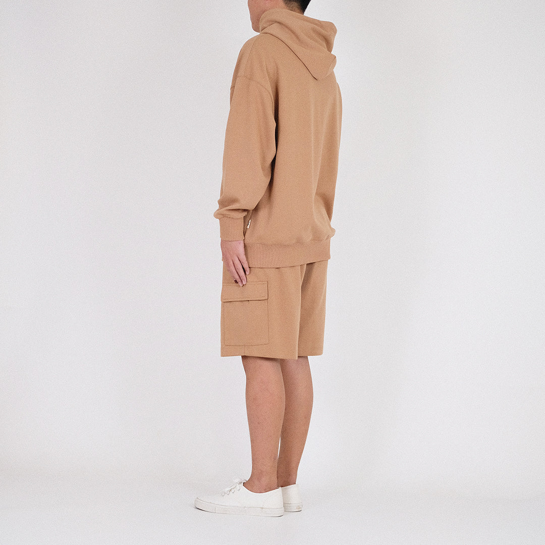 Men Cargo Sweat-Shorts - Latte - SM2212155B