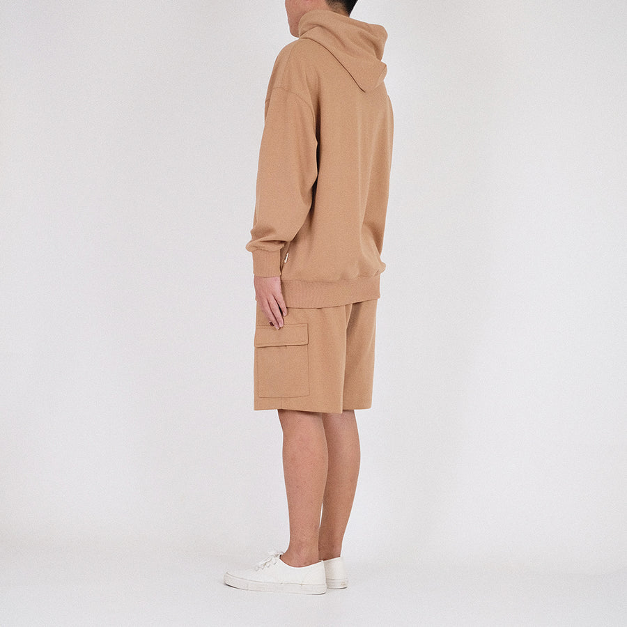 Men Cargo Sweat-Shorts - Latte - SM2212155B