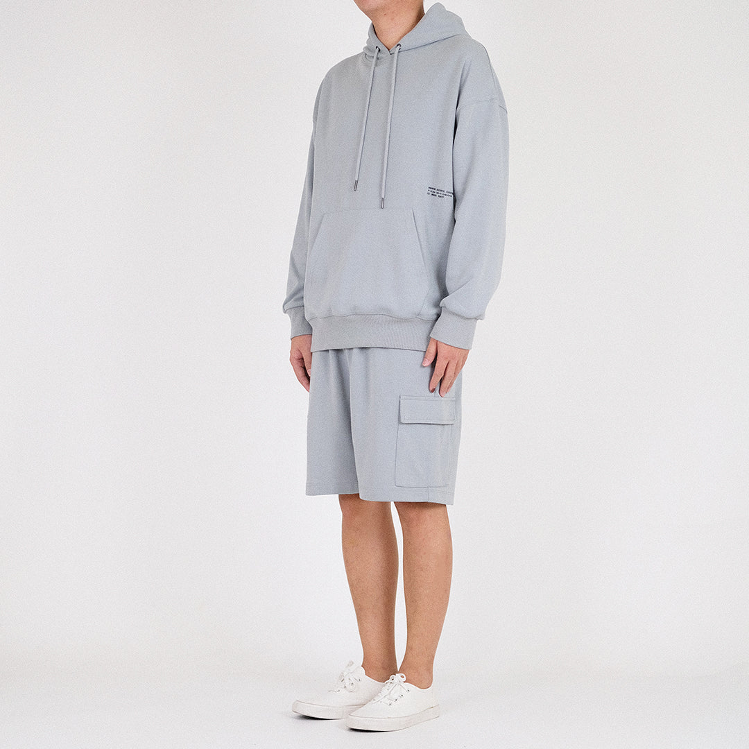 Men Printed Oversized Hoodie - Dusty Green - SM2212157C