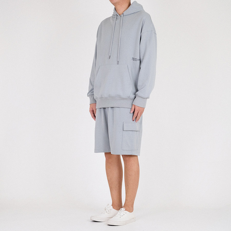 Men Printed Oversized Hoodie - Dusty Green - SM2212157C
